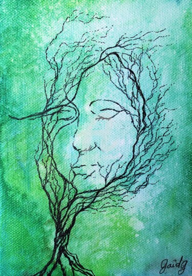 Картина под названием "Vidé" - Gaïdg, Подлинное произведение искусства, Акрил Установлен на Деревянная рама для носилок
