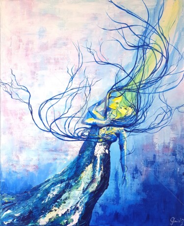 Картина под названием "Tango XXII" - Gaïdg, Подлинное произведение искусства, Акрил Установлен на Деревянная рама для носилок