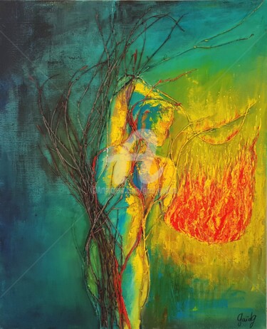 Картина под названием "Fascination XXII" - Gaïdg, Подлинное произведение искусства, Акрил Установлен на Деревянная рама для…