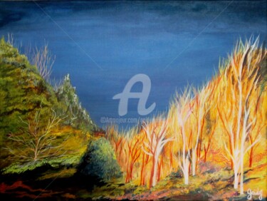 Peinture intitulée "Lumière d'orage 2" par Gaïdg, Œuvre d'art originale, Acrylique Monté sur Châssis en bois