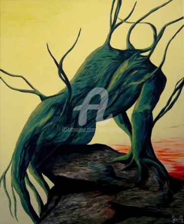 Peinture intitulée "L'Homme Arbre" par Gaïdg, Œuvre d'art originale, Acrylique Monté sur Châssis en bois