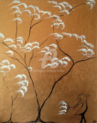 Peinture intitulée "Coup de Vent" par Gaïdg, Œuvre d'art originale, Acrylique Monté sur Châssis en bois
