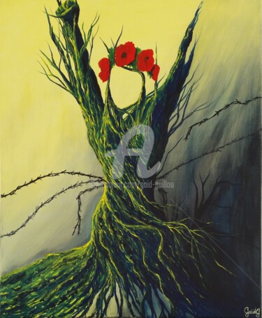 Painting titled "Freedom" by Gaïdg, Original Artwork, Acrylic Mounted on Wood Stretcher frame