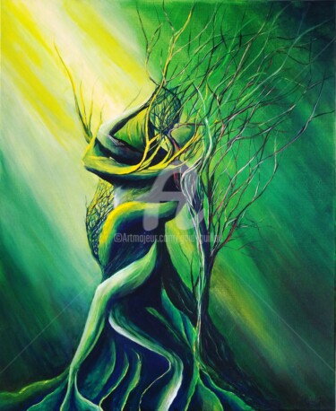 Painting titled "Tango 2" by Gaïdg, Original Artwork, Acrylic Mounted on Wood Stretcher frame