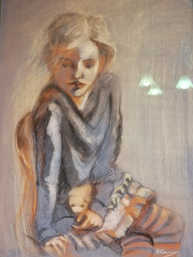 Peinture intitulée "Collection portrait…" par Elmars Gaigalnieks, Œuvre d'art originale, Pastel