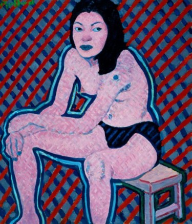 Peinture intitulée "nu yukari" par Pascal Gaillard, Œuvre d'art originale