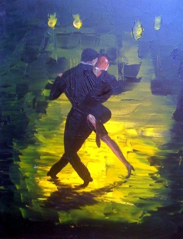Ζωγραφική με τίτλο "Night Tango" από Jean-Louis Gaillard, Αυθεντικά έργα τέχνης, Λάδι