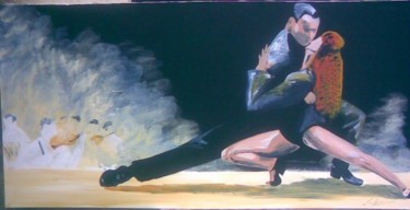 Painting titled "Tango Fou" by Jean-Louis Gaillard, Original Artwork, Acrylic Mounted on Wood Stretcher frame