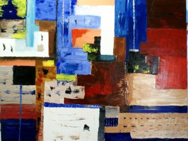 Peinture intitulée "carré d'as" par Jean-Louis Gaillard, Œuvre d'art originale, Huile