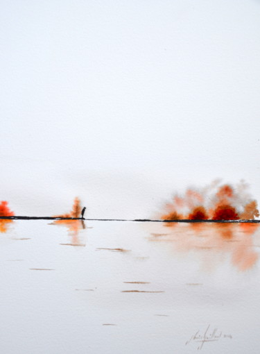 Peinture intitulée "songe d'automne" par Jean-Louis Gaillard, Œuvre d'art originale, Encre