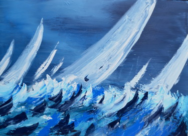Peinture intitulée "pleine mer" par Jean-Louis Gaillard, Œuvre d'art originale, Acrylique