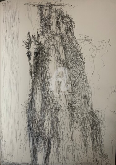 Рисунок под названием "Странник" - Гайворонский Андрей, Подлинное произведение искусства, Маркер