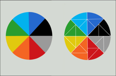 Arts numériques intitulée "Color Disk • Struct…" par Gai Yu, Œuvre d'art originale, Travail numérique 2D