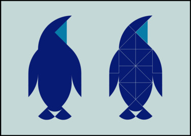 数字艺术 标题为“Penguin • Structura…” 由Gai Yu, 原创艺术品, 2D数字工作