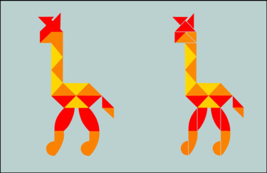数字艺术 标题为“Giraffe • Structura…” 由Gai Yu, 原创艺术品, 2D数字工作
