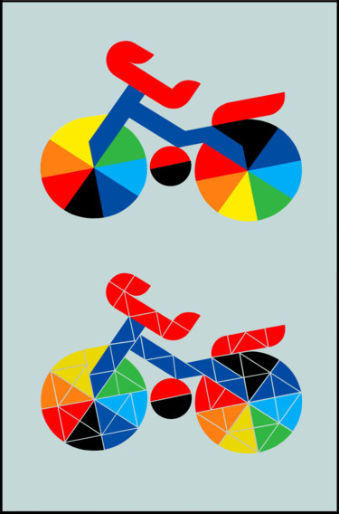 数字艺术 标题为“Bicycle • Structura…” 由Gai Yu, 原创艺术品, 2D数字工作