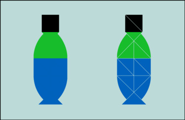 数字艺术 标题为“Bottle • Structural…” 由Gai Yu, 原创艺术品, 2D数字工作