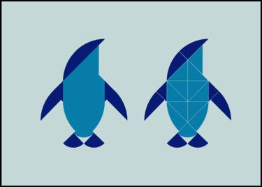 数字艺术 标题为“Little penguin • St…” 由Gai Yu, 原创艺术品, 2D数字工作