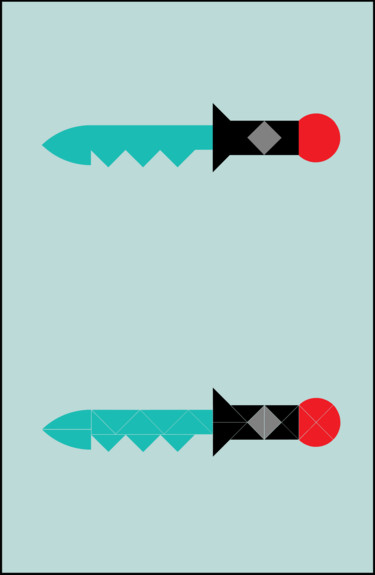 Grafika cyfrowa / sztuka generowana cyfrowo zatytułowany „Knife” autorstwa Gai Yu, Oryginalna praca, 2D praca cyfrowa