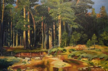 A free copy of I. Shishkin's work "Ship Grove". Pittura intitolato "A free copy of I. S…" da Galina Shepeleva, Opera d'arte originale, Olio