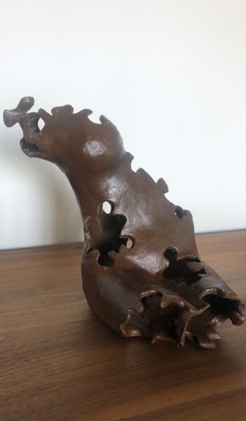 Sculpture titled "Construction" by Galadriel, Original Artwork, Ceramics