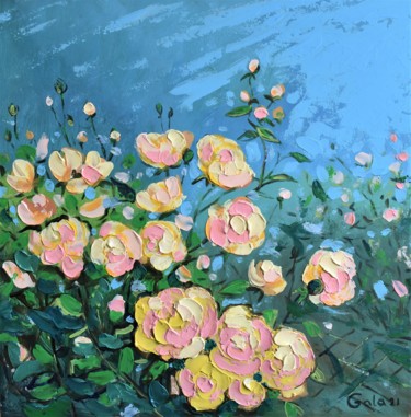 Malarstwo zatytułowany „roses mood” autorstwa Galina Zulkarniaeva, Oryginalna praca, Akryl
