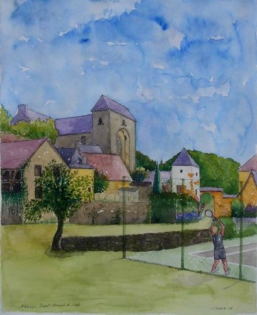 Peinture intitulée "Saint-Amand-De-Coly…" par Jeangal, Œuvre d'art originale