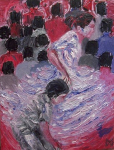Peinture intitulée "La fuite" par Diane Galbaud, Œuvre d'art originale
