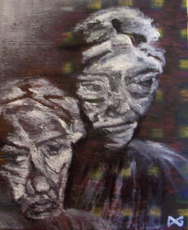 Peinture intitulée "Les soeurs" par Diane Galbaud, Œuvre d'art originale