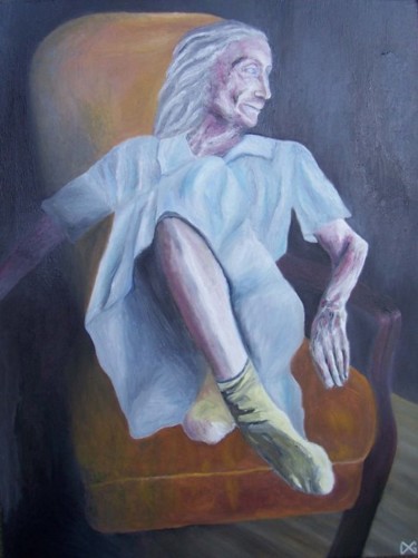 Peinture intitulée "Les chaussettes jau…" par Diane Galbaud, Œuvre d'art originale
