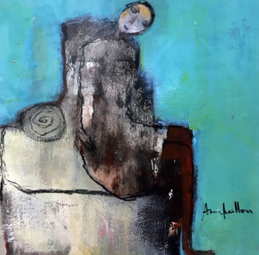 Pittura intitolato "L'attente  #artists…" da Anne Guillon, Opera d'arte originale, Acrilico
