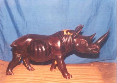 Sculpture titled "rhinoceroce" by Berty, Original Artwork
