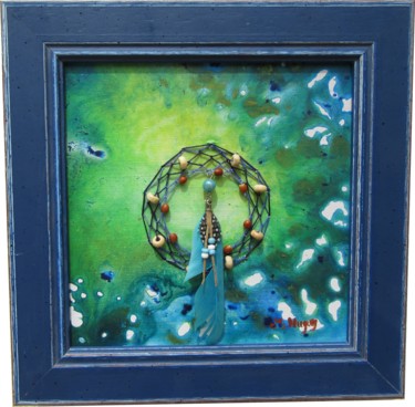EVEIL : TABLEAU ATTRAPE RËVES 24x24 cm © par Marina Hugues