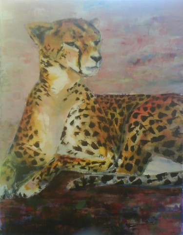 Peinture intitulée "le guépard" par Jador, Œuvre d'art originale