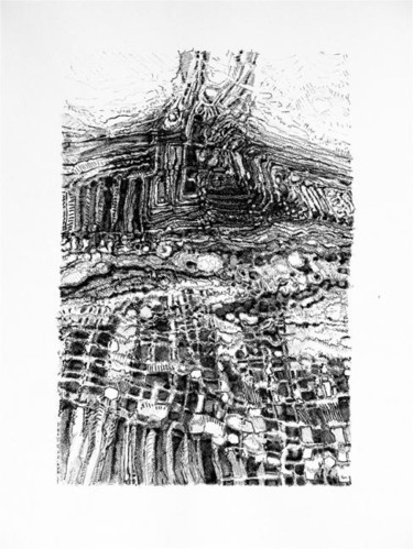 Drawing titled "Structure chtonienne" by Jean Kerinvel, Original Artwork, Other