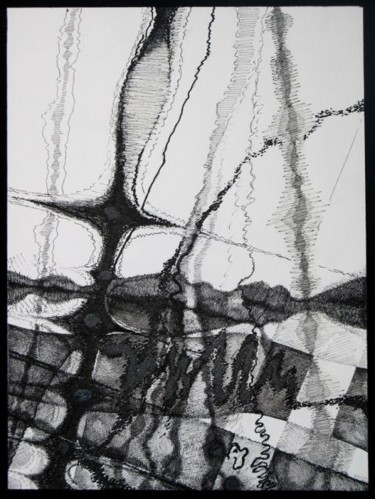 Dessin intitulée "Bouche d'ombre" par Jean Kerinvel, Œuvre d'art originale, Autre