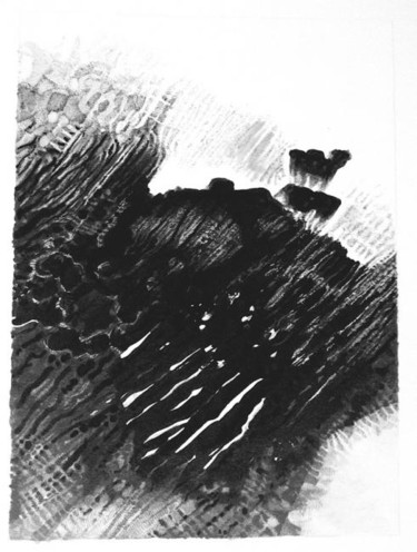 Drawing titled "Etude sur le noir n…" by Jean Kerinvel, Original Artwork, Other