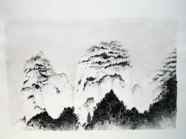 Dessin intitulée "Paysage chinois ima…" par Jean Kerinvel, Œuvre d'art originale, Autre