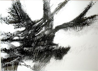 Dessin intitulée "Paysage en arbre" par Jean Kerinvel, Œuvre d'art originale, Autre