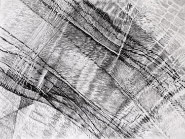 Dessin intitulée "Territoire plissé" par Jean Kerinvel, Œuvre d'art originale, Autre