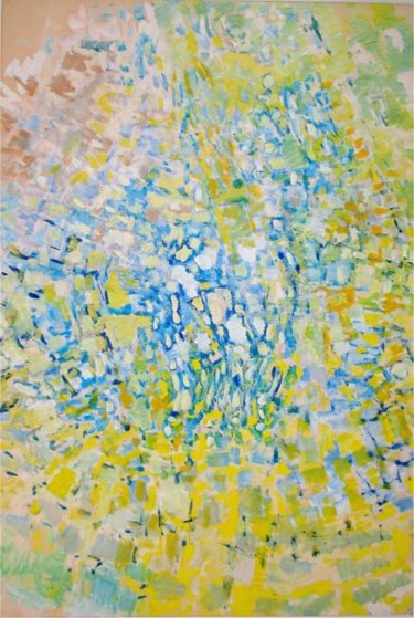 Peinture intitulée "Esquisse citronnée" par Jean Kerinvel, Œuvre d'art originale, Huile