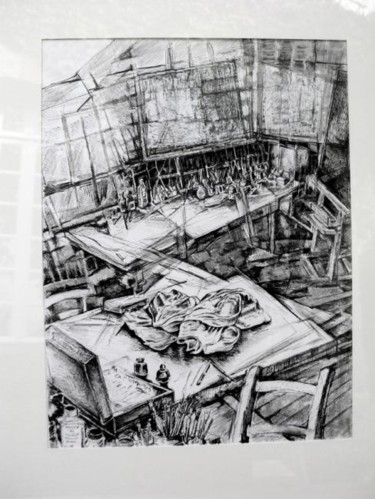 Dessin intitulée "Atelier 3" par Jean Kerinvel, Œuvre d'art originale, Autre