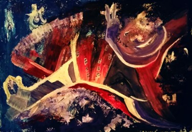 Картина под названием "Абстракция а3" - Galina Gonharova, Подлинное произведение искусства, Гуашь