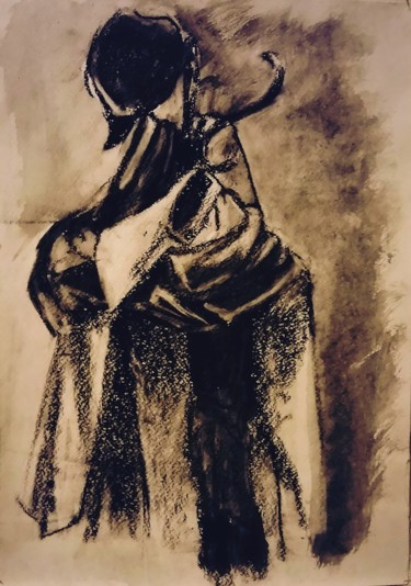 Рисунок под названием "На вешалке 4" - Galina Gonharova, Подлинное произведение искусства, Пастель