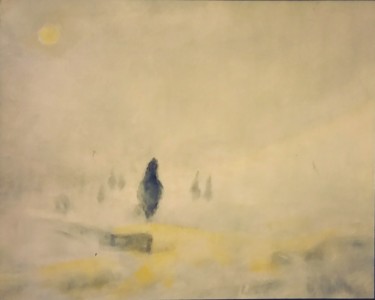 Painting titled "Из тумана" by Galina Gonharova, Original Artwork, Oil