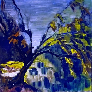 Painting titled "Весенний этюд" by Galina Gonharova, Original Artwork, Tempera
