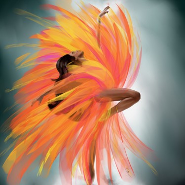 Terpsichore III Digitale Künste mit dem Titel "Terpsichore III" von Gali, Original-Kunstwerk, Digitale Malerei Auf Gestell montiert