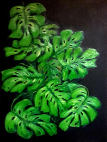 Картина под названием "Ботанический" - Галина Абышева, Подлинное произведение искусства, Акрил