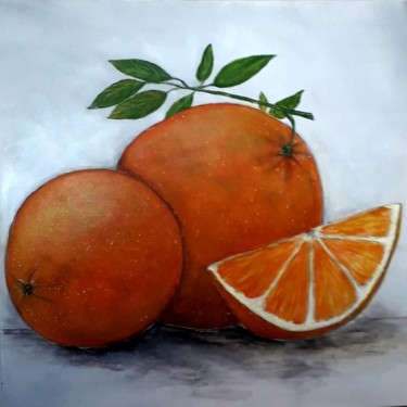 Painting titled "Апельсины" by Galina Abysheva, Original Artwork, Acrylic