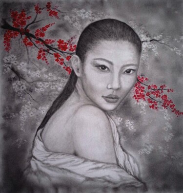 Painting titled "Japan. When you're…" by Galina Abysheva, Original Artwork, Oil
